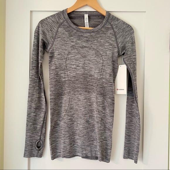 lululemon athletica Tops - Lululemon Swiftly Tech Long Sleeve Crew (SLATE/WHITE)